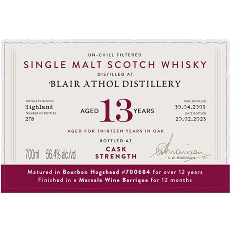A.D. Rattray Blair Athol Aged 13 Years Single Malt Scotch Whisky