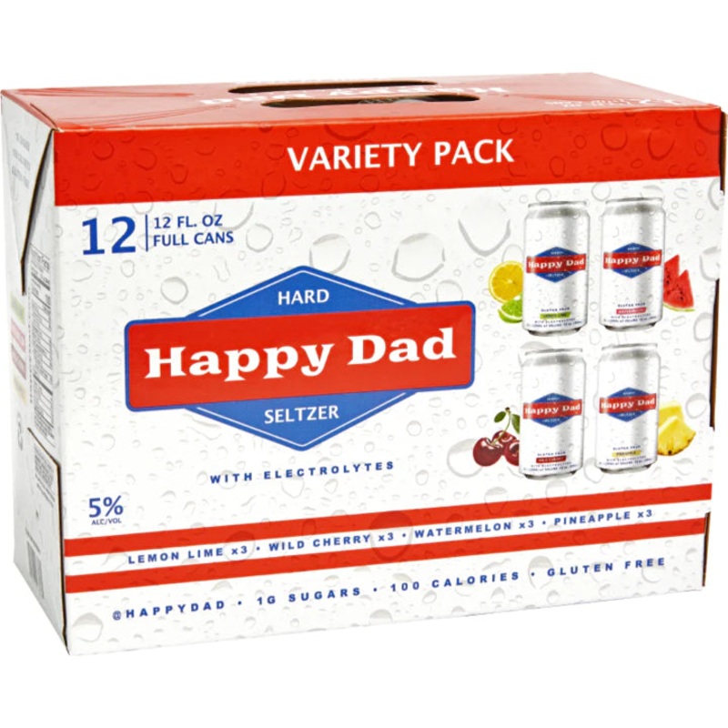 Happy Dad Hard Seltzer Variety Pack USA (24pk/12oz cans)
