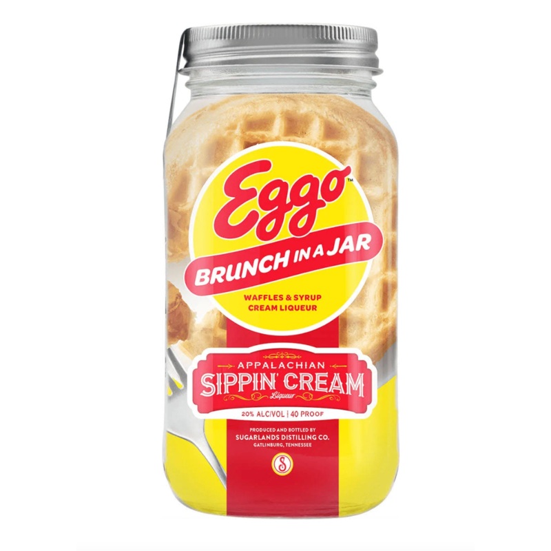 Sugarlands Shine Appalachian ‘Sippin’ Cream’ Eggo Brunch In A Jar Cream Liqueur, Tennessee, USA (750ml)