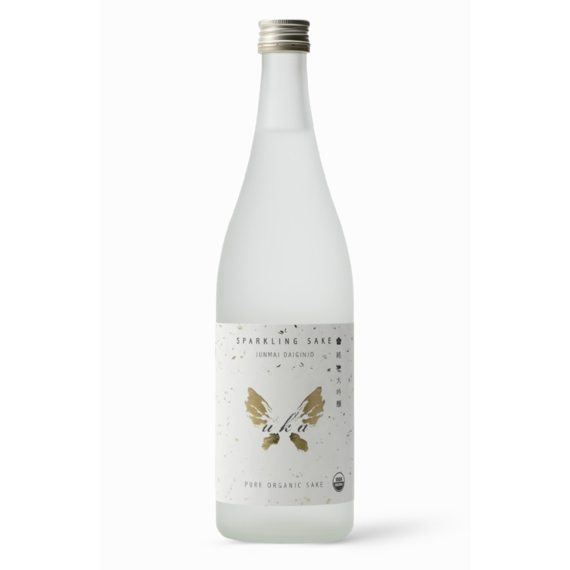 Uka Sparkling Organic Junmai Daiginjo Sake, Japan (300ml)