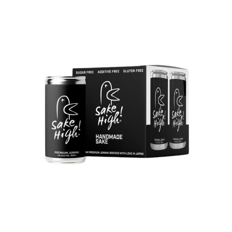Sake High Premium Junmai Sake, Japan (4pk cans/200ml)