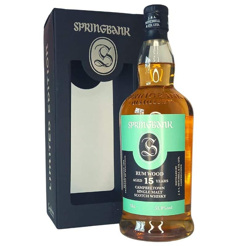 2003 Springbank 15 Year Old Rum Wood Cask Strength Single Malt Scotch Whisky 700ml