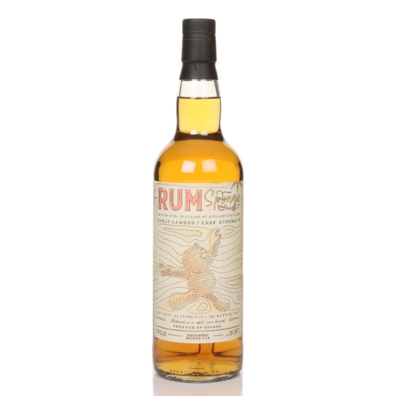 Uitvlugt 33 Year Old 1990 Rum Sponge Edition #26 Decadent Drinks | 700ML