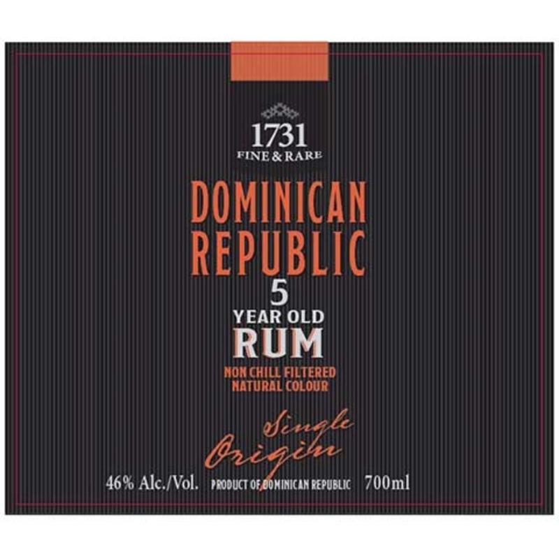 1731 Fine & Rare Dominican Republic 5 Year Old Rum