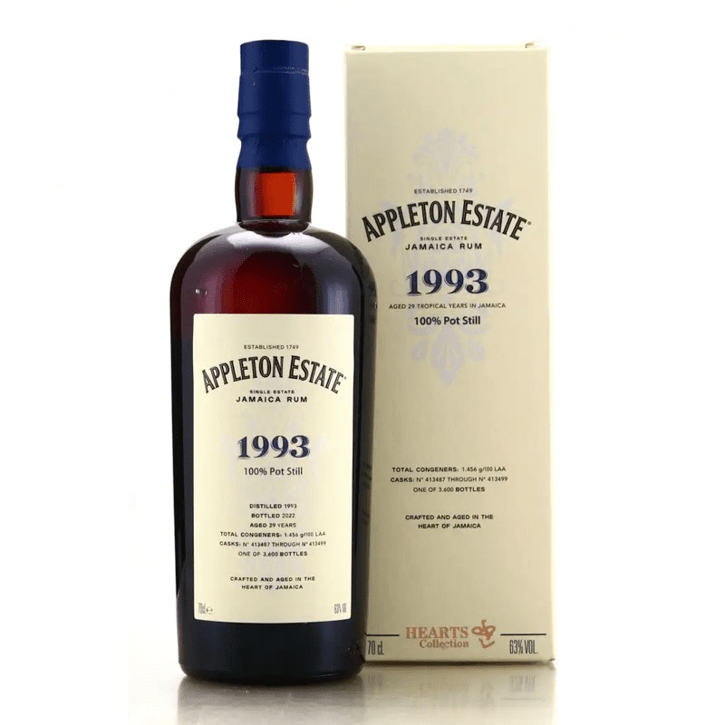 Appleton Estate ‘Hearts Collection 29 Year 1993’ Jamaican Pot Still Rum