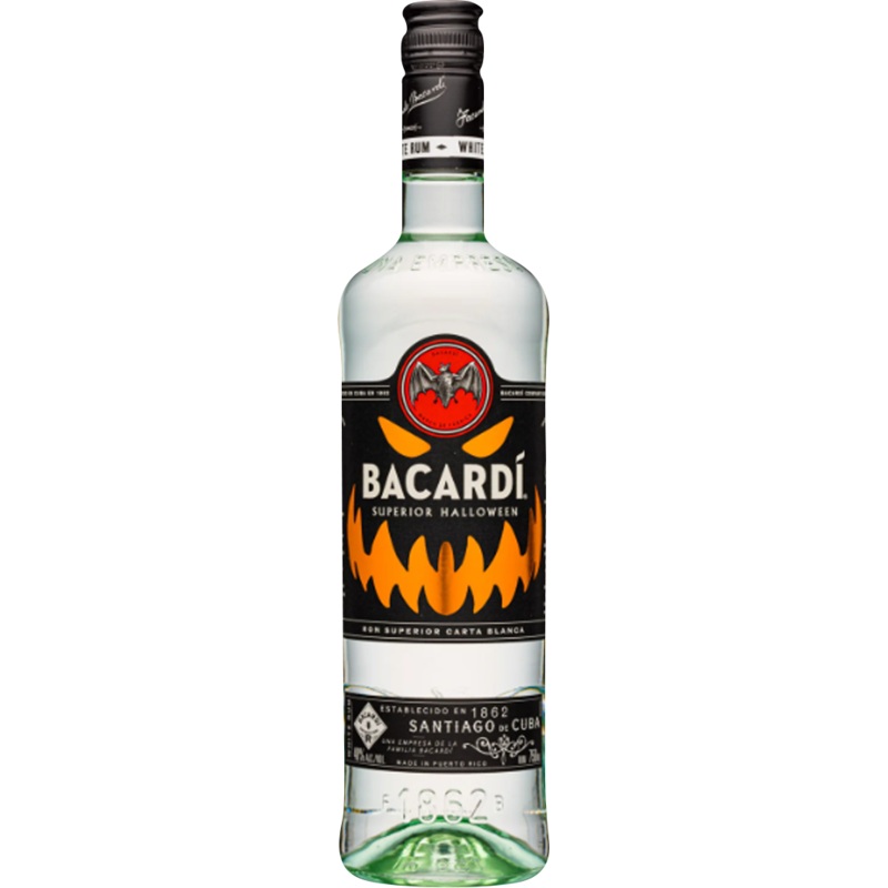 Bacardi Carta Blanca ‘Superior Halloween’ White Rum (1.75L)