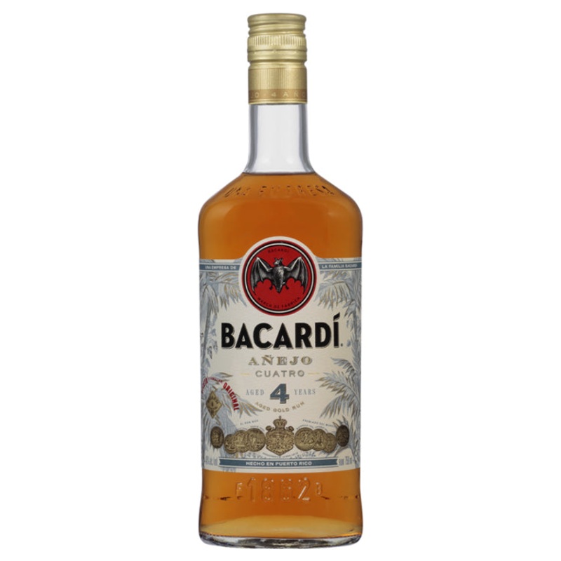 Bacardi Anejo Cuatro 4 Year Rum – 750ml