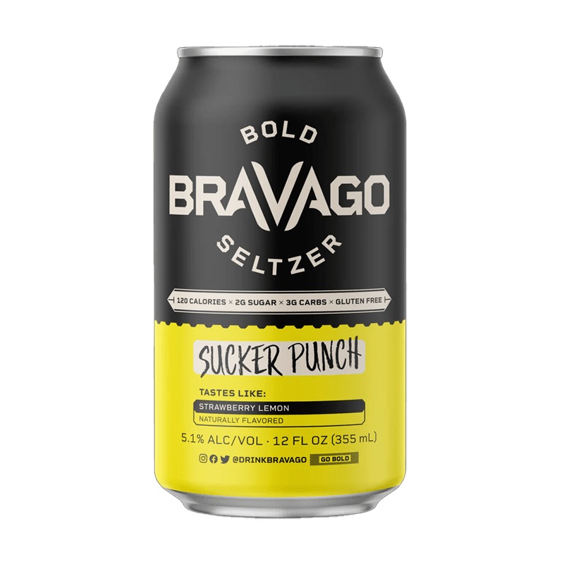 Bravago Sucker Punch (Strawberry Lemon) Hard Seltzer 4-Pack