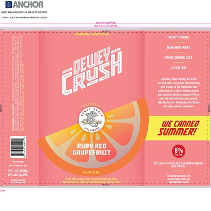Dewey Crush Ruby Red Grapefruit
