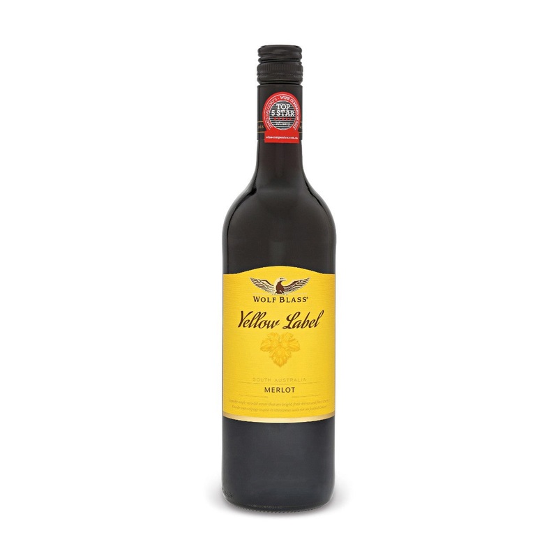 WOLF BLASS  YELLOW LABEL MERLOT 750 ML