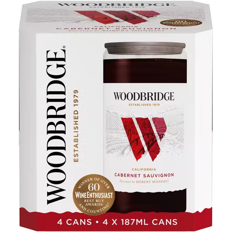 Woodbridge Cabernet Sauvignon 187ml 4pk Can