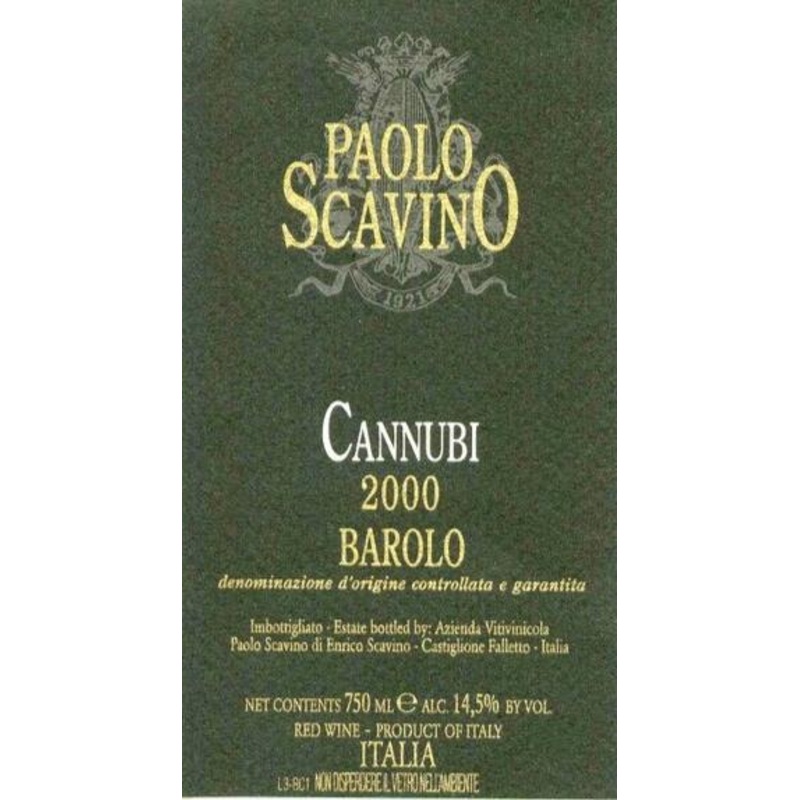 2000 Paolo Scavino Cannubi 750ml
