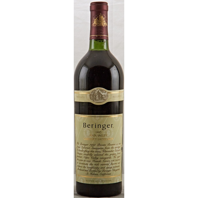 1992 Beringer Vineyards Private Reserve Cabernet Sauvignon 750ml