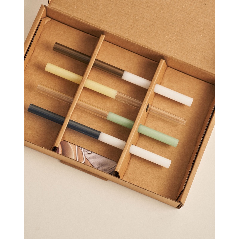 Glass Straws Set of 4