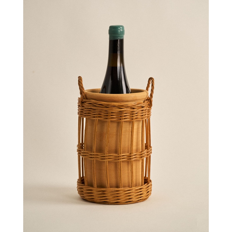 Wicker & Ceramic Wine Cooler