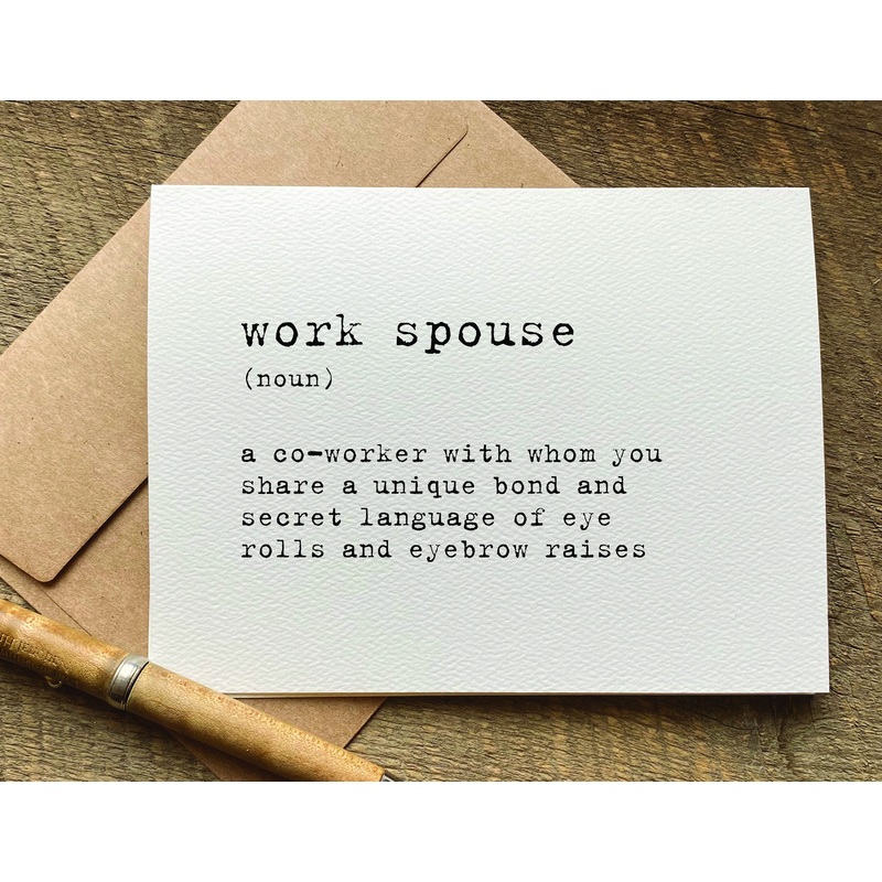 work spouse / coworker card