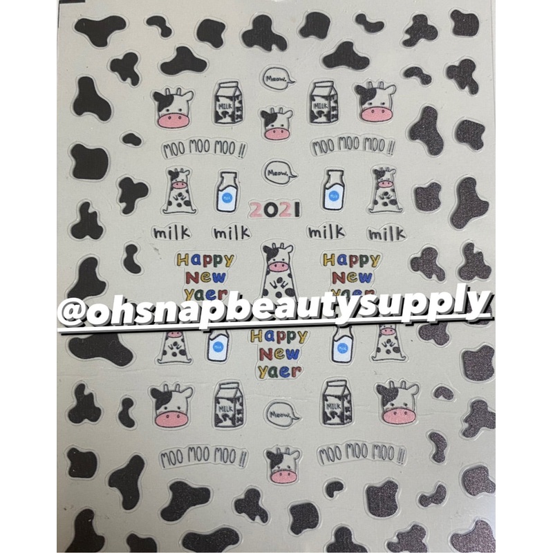 Animal Print COW MOO MOO  KX002 Sticker