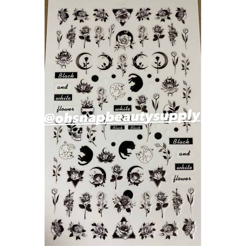 * Black Flower F808 Sticker