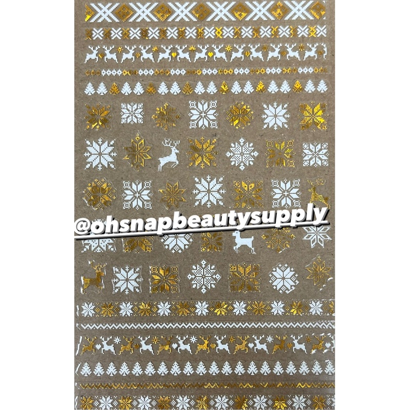 *** Gold Christmas F715 Sticker