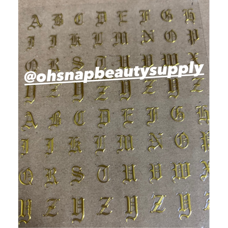 Gold Letter DP399 Sticker