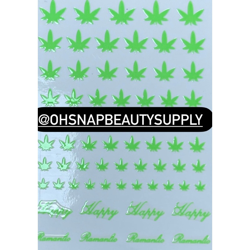 Neon Green Marijuana XF3362 Sticker