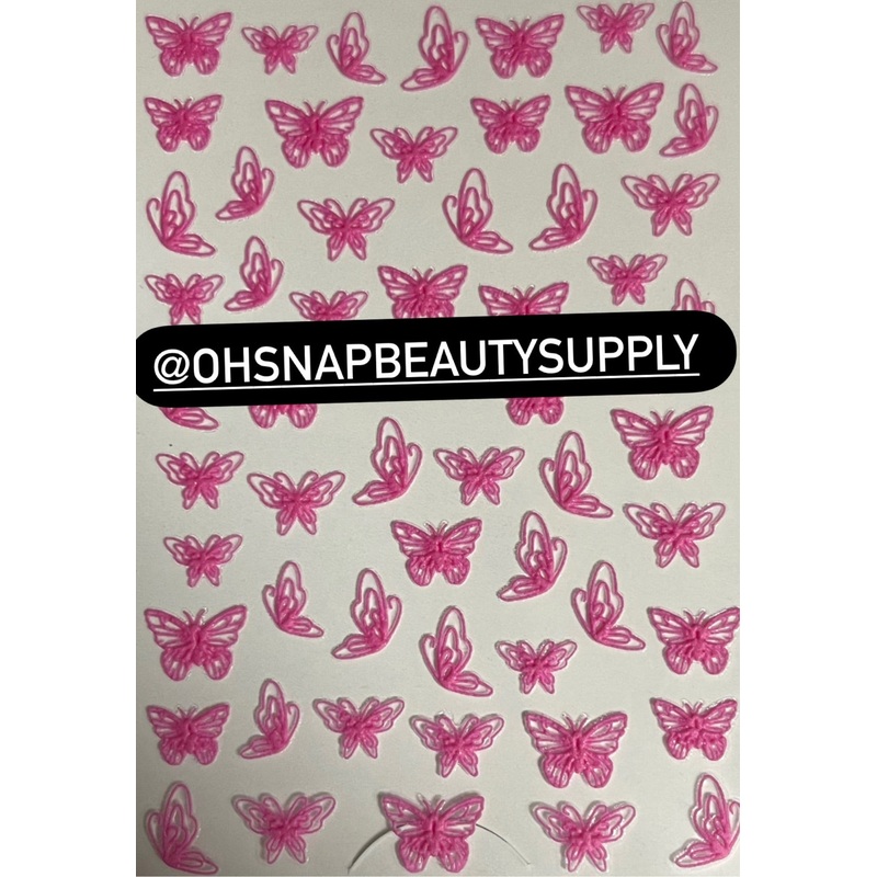 – Pink Butterfly XF 5D 021 Sticker