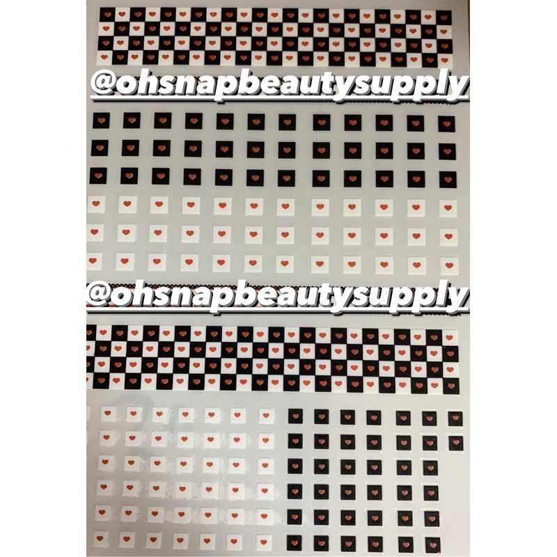 *** Red Black Heart 25-03 Sticker