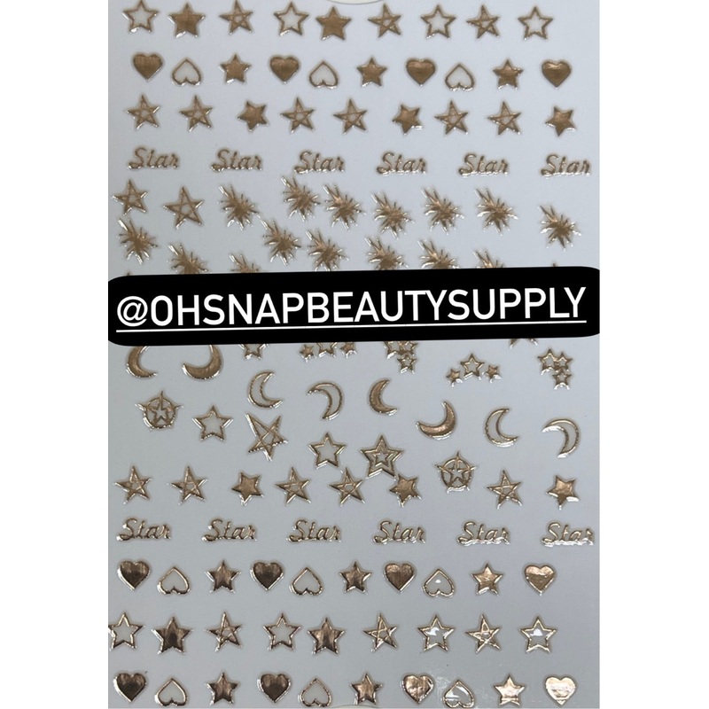 -ROSEGOLD Sun, Moon & Star XF 3194 Sticker