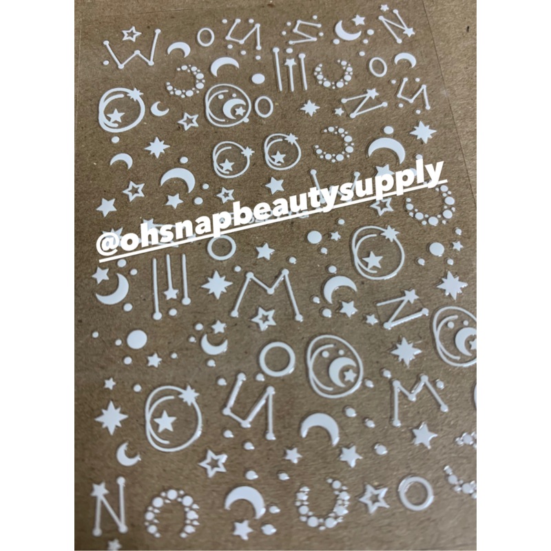 White Galaxy & Star 3227YG Sticker