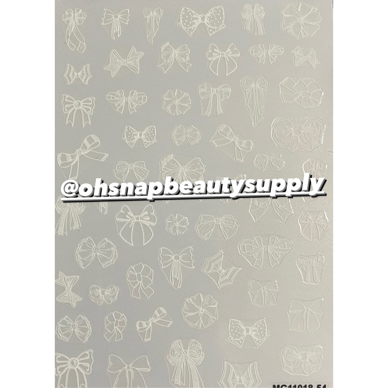 * white RIBBON  18-54 Sticker