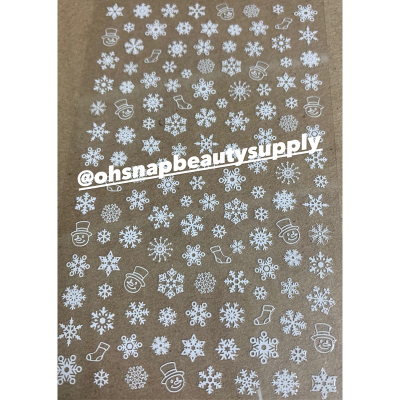 White Snowflakes 281 Sticker