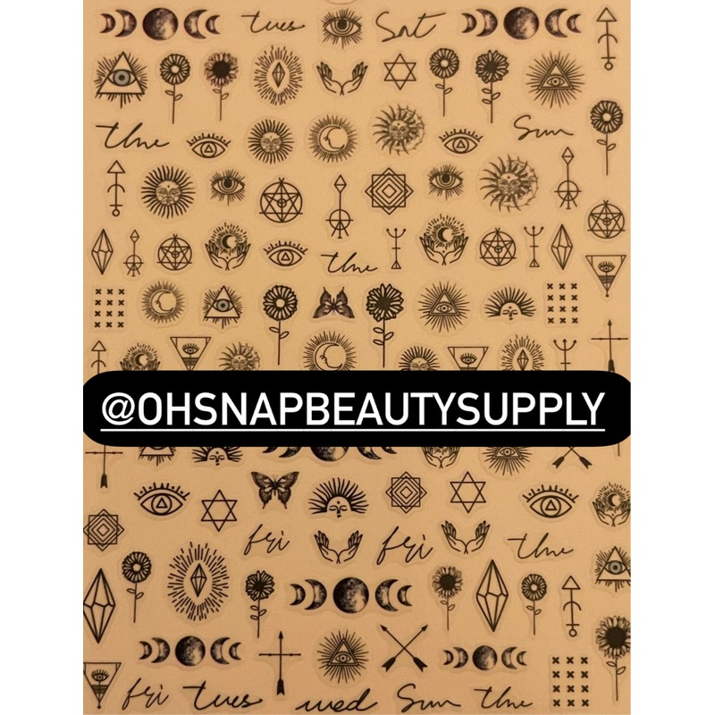 – Black Sun Moon Sunflower Butterfly  WG630 Sticker