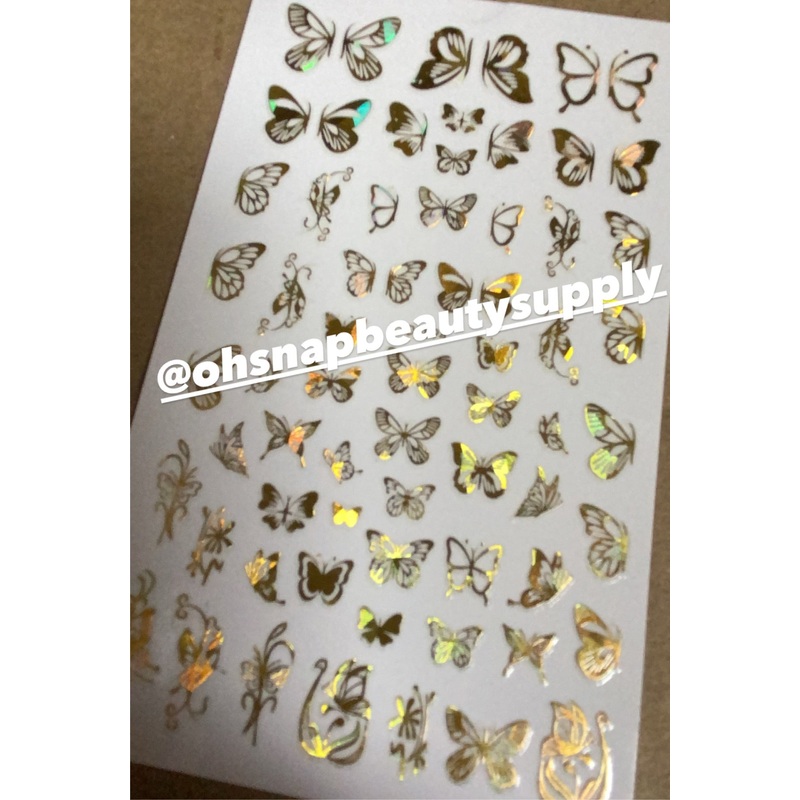 ***Gold Butterfly D3894 Sticker