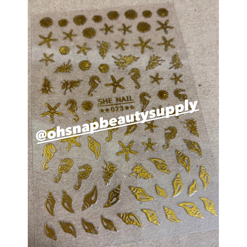 Gold Seashells 023 Sticker