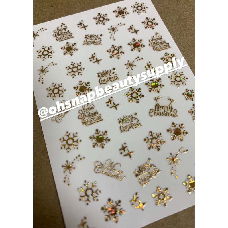 Merry Christmas Gold 54 Sticker