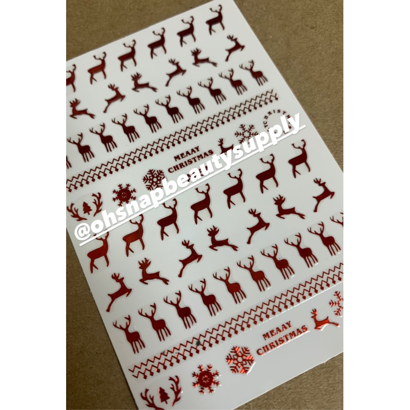 Merry Christmas Red Deer 57 Sticker