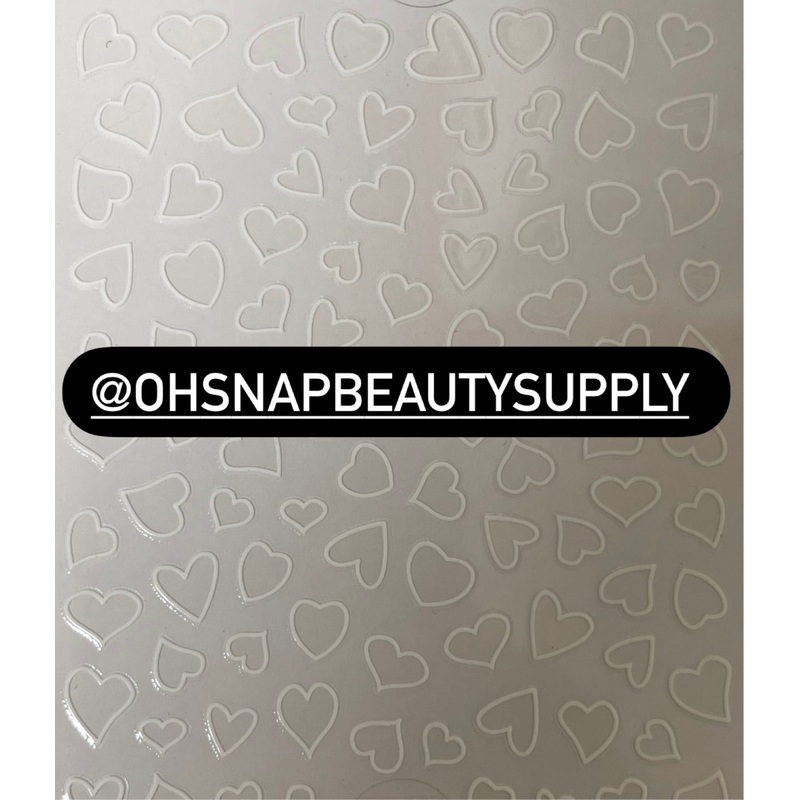 -White HEART LOVE A1302 Sticker