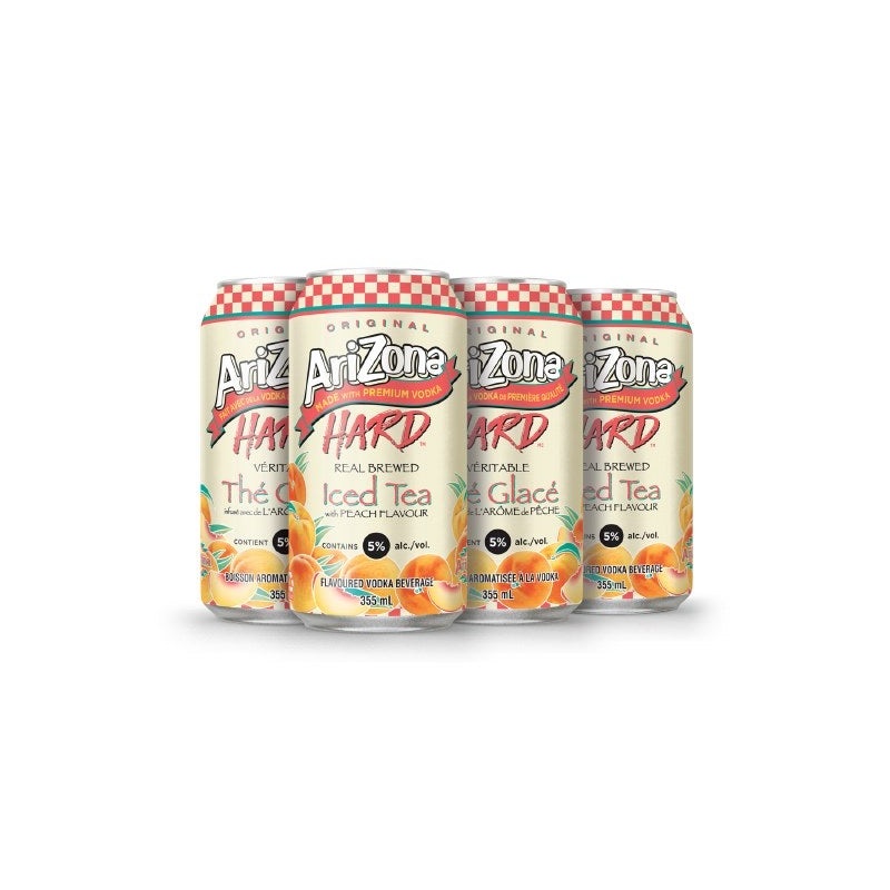 ARIZONA HARD PEACH ICED TEA 6 CANS