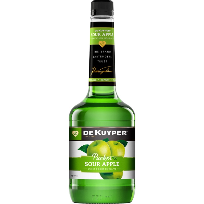 De Kuyper Sour Apple Pucker Liqueur 750ml