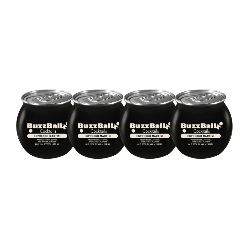 Buzzballz Espresso Martini Pre-Mixed Cocktails 4-Pack