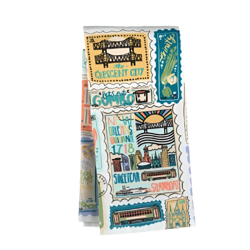 Kitchen Towel  New Orleans Stamps