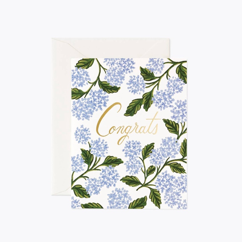 Hydrangea “Congrats” Card