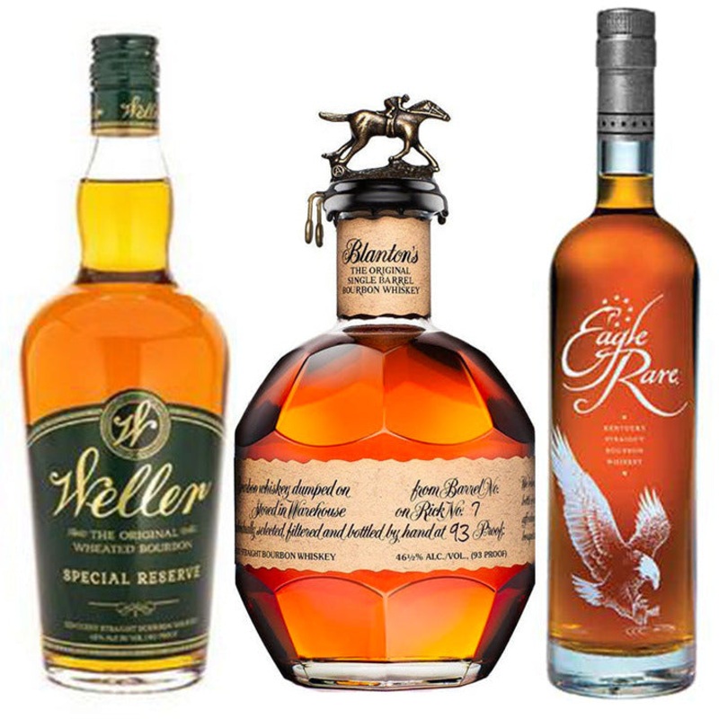 Weller Special Reserve, Blanton’s Original & Eagle Rare Bourbon Bundle 750ml 3-Pack