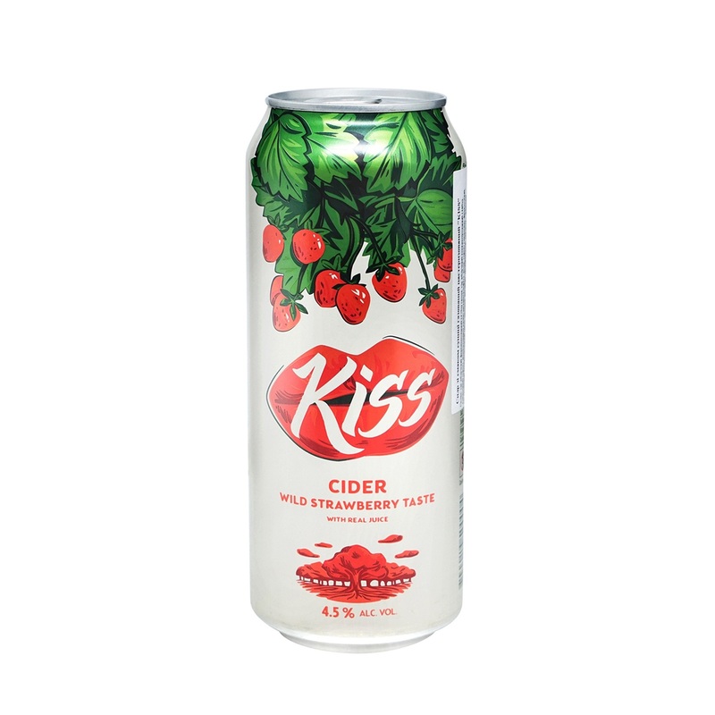 Cider KISS Wild Strawberry Can 4.5% 500ml