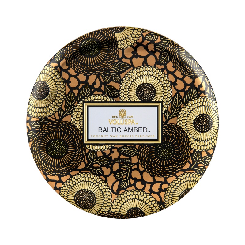 Voluspa “Baltic Amber” Tin Candle