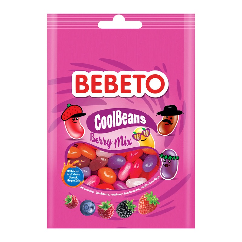 Bebeto Jelly Beans 60g Berry Mix