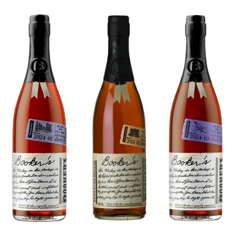 2024 Booker’s Springfield, The Beam House and Master Distiller’s Batch Kentucky Bourbon Whiskey 750ml Bundle 3-Pack