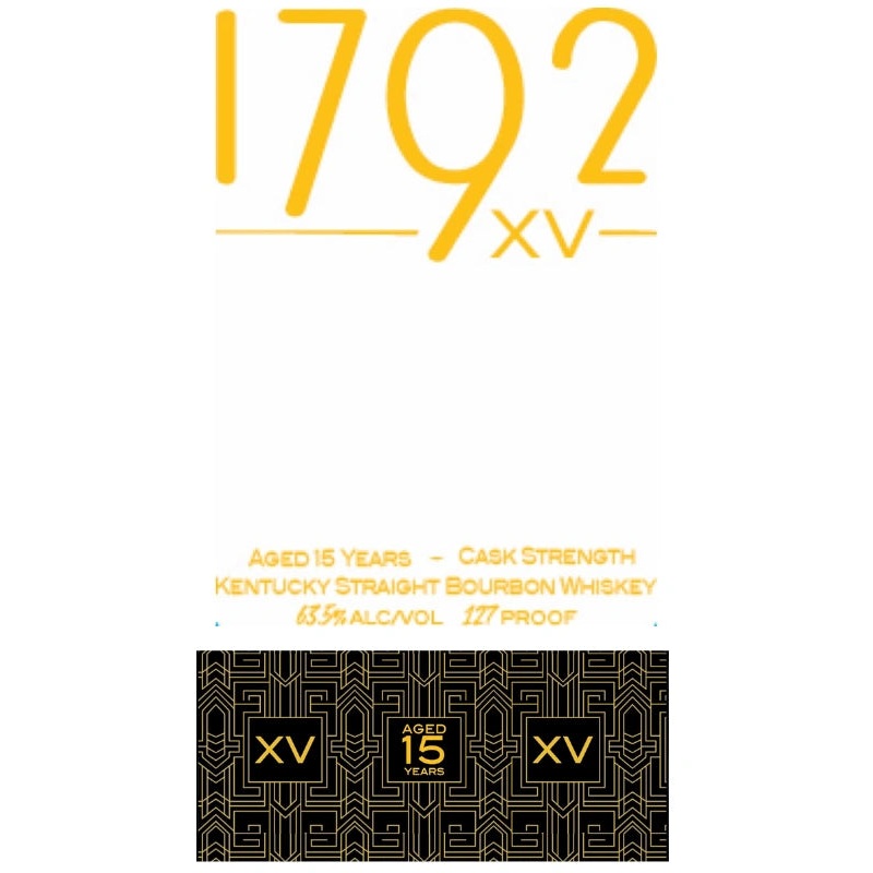 1792 XV 15 Year Cask Strength Bourbon 750mL