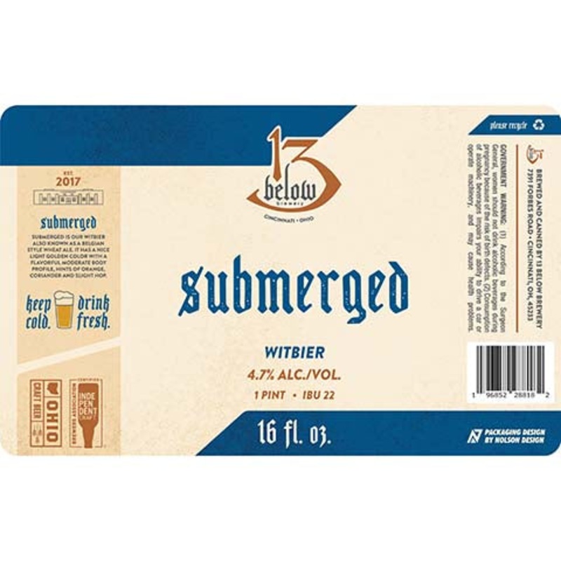 13 Below Submerged Witbier