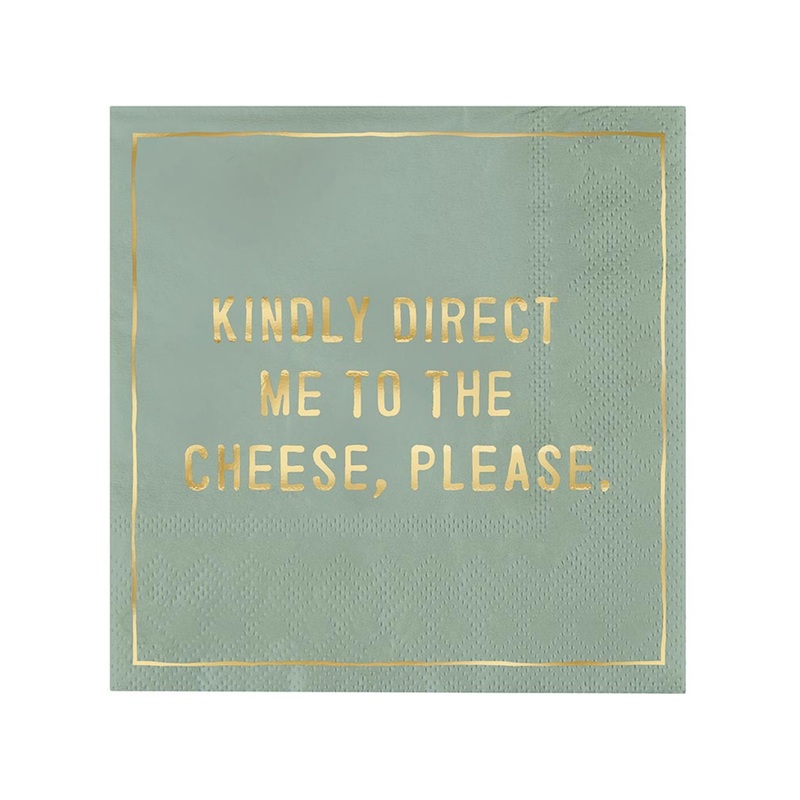 “Direct Me To The Cheese, Please” Cocktail Napkins